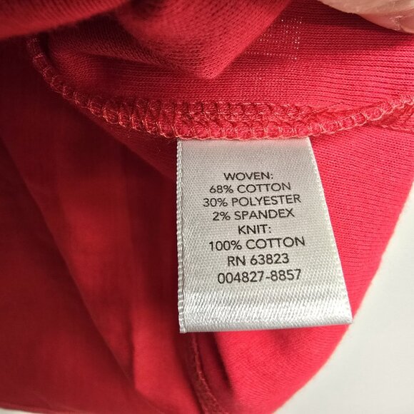 NWT Christopher Banks Sleeveless Button Down Blouse Top Sz XL V-Neck Tiered Red - Picture 4 of 7